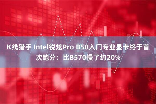 K线猎手 Intel锐炫Pro B50入门专业显卡终于首次跑分:比B570慢了约20%